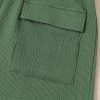 Women's Green Flap Pocket Casual Drawstring Shorts for Summer - Image 14