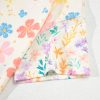 Women's Apricot Floral Print Crop Top and Wide Leg Short Set - Trendy Summer Outfit - Image 11