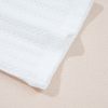 Women's White Textured Hollow Grommet Placket Split Neck Short Sleeve Top - Image 8