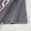 Women's Medium Grey TEXAS Steer Head Graphic Oversized T-Shirt - Vintage Mineral Wash - Image 9