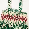 Women's Green Western Aztec Shirred Sleeveless Maxi Dress - Trendy Boho Style - Image 19