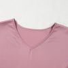 Women's Toadstool Satin Ruffle Sleeve Top - Elegant V Neck Casual Blouse - Image 11