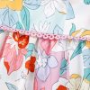 Women's Vibrant Pink Boho Flower Print Half Puff Sleeve Blouse - Image 17