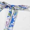 Women's Sky Blue Floral Print Maxi Dress with Self-Tie Straps and Ruffle Details - Image 17