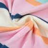 Women's Multicolor Striped Color Block Flutter Sleeve Short Sleeve Sweater Top - Image 6