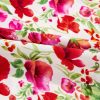Elegant Red Floral Puff Sleeve Mini Dress with Pocket and Ric Rac Detail - Image 13