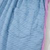 Women's Beau Blue Corded Knit Color Block Round Neck Cap Sleeve 2-Piece Short Set - Image 17