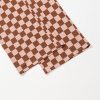 Women's Khaki Checkered High Waist Loose Casual Pants - Trendy Wide Leg Style - Image 15