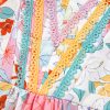 Women's Vibrant Pink Boho Flower Print Half Puff Sleeve Blouse - Image 14