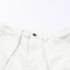 Women's White High Waist Straight Leg Cargo Pants with Pockets - Image 8