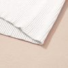 Women's Lightweight White V Neck Ribbed Knit Short Sleeve Sweater - Image 17