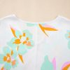 Women's Green Floral Print Loose Fit V Neck Half Sleeve Blouse - Elegant Summer Top - Image 7
