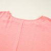 Women's Blossom Coral Plus Size Textured Blouse with Shirred Cuffs - Image 14