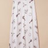 Women's Beige Western Print Satin Long Skirt - High Waist, Maxi Length - Image 12