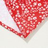 Women's Red Boho Floral Printed Half Sleeve Knotted V Neck Blouse for Trendy Summer Style - Image 12