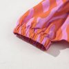 Women's Orange Zebra Stripe Print Ruched Cuff Half Sleeve V Neck Blouse - Image 13