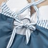 Women's Ashleigh Blue Criss Cross Ruched Ruffled Two Piece Tankini Set - Image 10