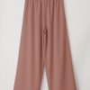Women's Coffee High Waisted Tie Front Wide Leg Casual Pants with Side Pockets - Image 7