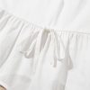 Elegant Women's White Bow Knot Decor Square Neck Puff Sleeve Peplum Top - Image 19