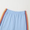 Women's Light Blue High Waist Sweatpants with Rainbow Stripes - Image 7