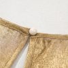 Women's Gold Metal Textured Round Neck Casual Tank Top for Festivals - Image 8