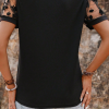 Chic Black Floral Mesh Patchwork Plus Size V Neck T-Shirt for Curvy Women - Image 2