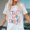 Unisex White STARS AND STRIPES Crew Neck Graphic Tee - Celebrate American Pride - Image 7