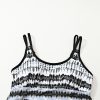 Women's Black Printed Double Straps Tankini Top with Solid Shorts - Stylish 2-Piece Swimsuit - Image 17