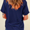 Women's Blue USA Graphic July 4th Crew Neck T-Shirt - Perfect for Independence Day - Image 6