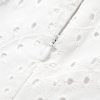 Women's White Floral Eyelet Embroidered Sleeveless Shift Dress for Summer - Image 7