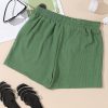 Women's Green Flap Pocket Casual Drawstring Shorts for Summer - Image 10
