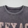 Women's Medium Grey TEXAS Steer Head Graphic Oversized T-Shirt - Vintage Mineral Wash - Image 6