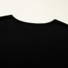 Chic Black Floral Mesh Patchwork Plus Size V Neck T-Shirt for Curvy Women - Image 7