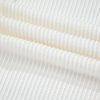 Women's White Textured Knit T-Shirt with Exposed Stitching - Image 12