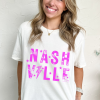 Unisex White NASHVILLE Star Graphic Crewneck T-Shirt - Perfect for Music Lovers - Image 6