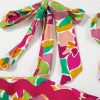 Women's Multicolour Floral Tied Straps Ricrac Trim Maxi Dress for Summer - Image 10