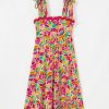Women's Multicolour Floral Tied Straps Ricrac Trim Maxi Dress for Summer - Image 7