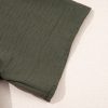 Women's Moss Green Half Button Belted Utility Short Sleeve Jumpsuit - Image 17