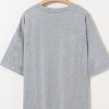 Women's High Raglan Half Sleeve V Neck Oversized T-Shirt - Casual and Chic - Image 9