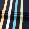 Women's Black Stripe Multicolor Contrast Edge Crew Neck T-Shirt - Image 9
