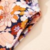 Women's Black Floral Print Smocked High Waist Square Neck Jumpsuit for Spring Events - Image 8