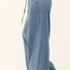 Women's Dusk Blue Medium Wash Super Wide Leg Denim Pants - High Waist Casual Jeans - Image 3