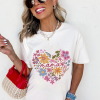 Women's White MAMA Flower Heart Graphic Tee – Soft Cotton Blend Casual T-Shirt - Image 7