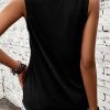 Women's Black Sequined Crawfish Festival Ribbed V Neck Tank Top - Image 5