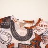 Women's Brown Western Horseshoe Printed Mesh T-Shirt - Stylish and Unique Design - Image 7