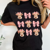 Women's Black Cow with Bow Graphic Crewneck Western Tee - Casual Summer Top - Image 3