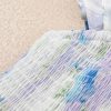 Women's Sky Blue Floral Smocked High Waist Double Ruffle Sleeveless Long Dress - Image 8