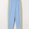 Women's Light Blue High Waist Sweatpants with Rainbow Stripes - Image 6