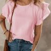 Light Pink Crinkled Cotton Gauze Blouse with Ruffle Sleeves - Perfect for Summer - Image 8