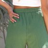Women's Green Flap Pocket Casual Drawstring Shorts for Summer - Image 2